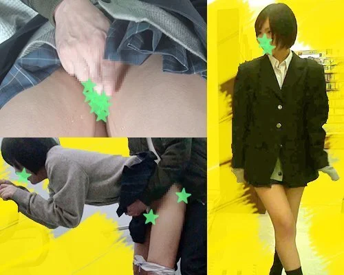 【粘着■■】スカートが短すぎる生理中の■■が電車で潮吹き!■■■でイラマチオ&締り最高のマ○コに生中出し!