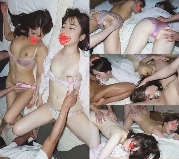 【イタズラ】美人ピアノ講師2人組の天然剛毛&ピンク美マンを電マ当てっぱなし&バイブズボ挿し放置から同時生ハメ!