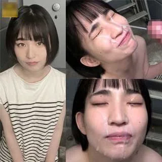 個撮)【おねだり顔射24】夢追う劇団女子【個性が光る!黒髪色白美人】愛らしい微笑みでねっとりご奉仕フェラ【大量ザーメン顔射】
