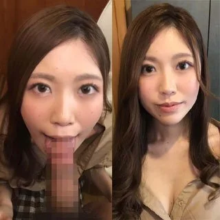 個撮)ものすごい美巨乳!ムッツリ系お姉さんの唇がチンポにまとわりつく密着バキュームフェラ【口内発射】