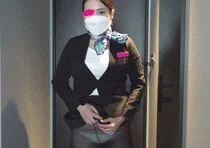 【ホテルマン】【交渉■■■】人妻…!制服姿にノーパン黒ストで前も後ろも突きまくる!使用済みおっぱいがエロ過ぎました※ちんぽ成功【