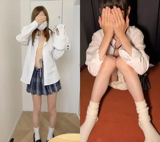 【下着買取現場】「あいな」「細いけどおっぱいあって白くて乳首はピンク」2名分完全版セット