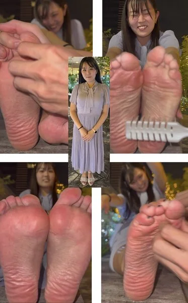 パンチ◯有り！ゆうちゃみ似美女24cm激弱足裏くすぐり足比べ！5分20秒