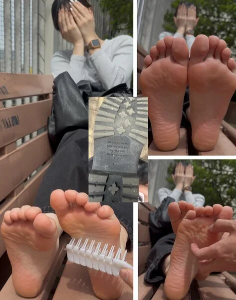 渡邊渚似ショートカット美女超激弱26cm足裏くすぐり足くらべ！6分6秒
