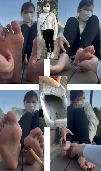 25.5cmデカ足美女超絶激弱足裏くすぐり両足くらべ！6分34秒