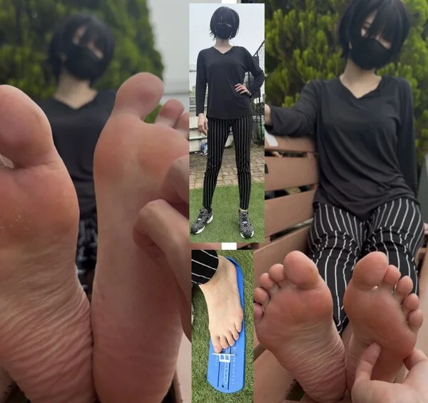 180cmボーイッシュ女子24.5cm足裏くすぐりグーパー足比べ！5分29秒