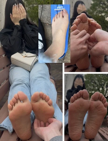 178cm！浜辺美波似美女激弱26cm足裏くすぐり足比べ！5分33秒