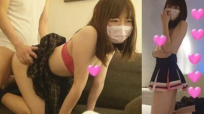 【個撮】錯乱娘の聡美ちゃん。チア&スク水で我慢できずに出しちゃって大絶叫ピクピク痙攣中出し二発映像(2)
