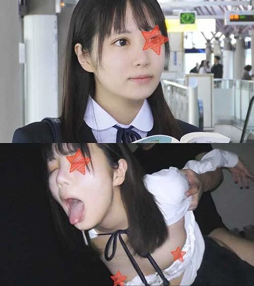 《ベロ出し絶頂》【電車■■■】■■系秀才美○女★廃倉庫に連れ込まれてヨダレ塗れのベロ出し32連イキ