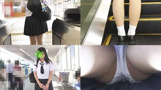【電車■■】顔出し制服■■★白襟セーラーの地味系真面目■■のマン毛びっしり剛毛マ○コに後ろからだけじゃなく前からも生挿入&中出し