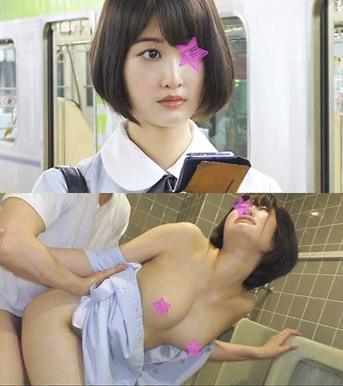 《200本直前半額セール》【電車■■】★ついに199本目★憧れの■■系水色ワンピ制服の清純■■を駅の公衆便所で肌着も切り裂いて生