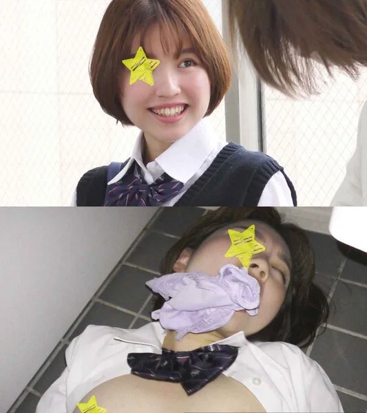 【電車■■】★顔出し制服■■★笑顔がこんなに愛くるしい美少じょが美脚を震わせ車内でイキまくり★ピンクのマ○コ内撮影